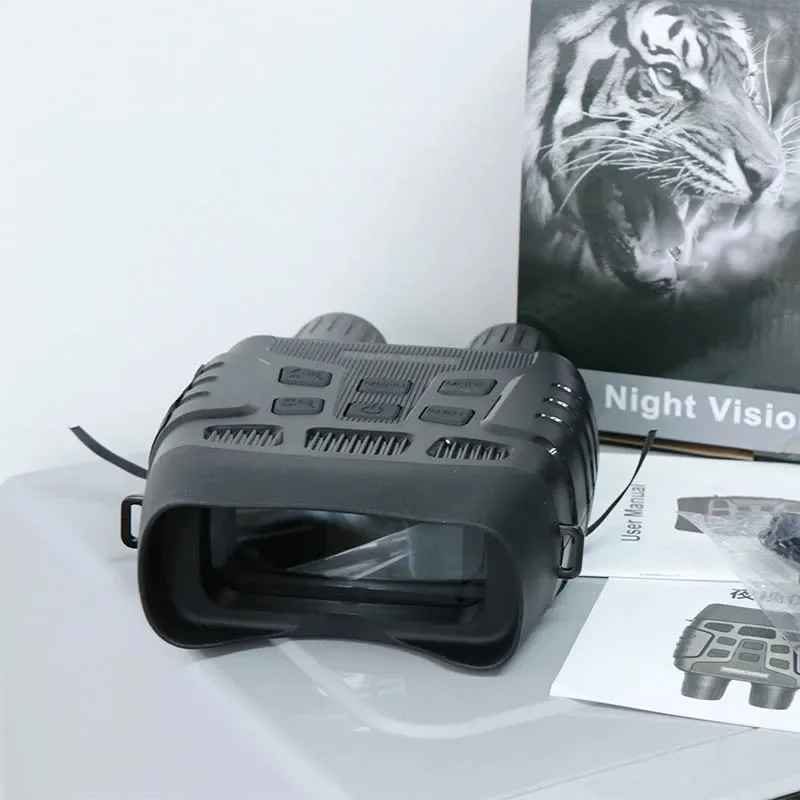 Appareil de vision nocturne numérique infrarouge noir, grand écran haute définition, peut prendre des photos et des vidéos, patrouille de jour et de nuit