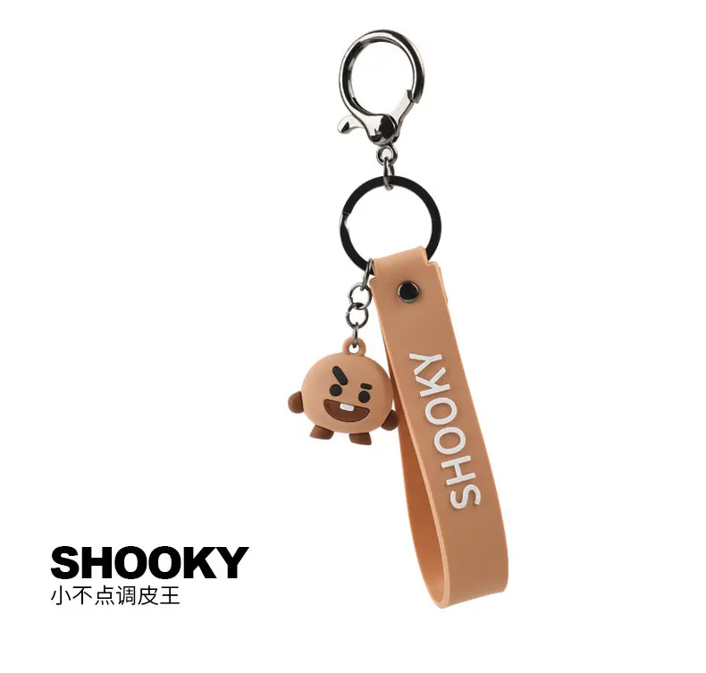 BTS Trend Boy Band Cartoon Image Keychain Doll Keychain, Handbag Pendant, Mobile Phone Lanyard Star Periphery view 6