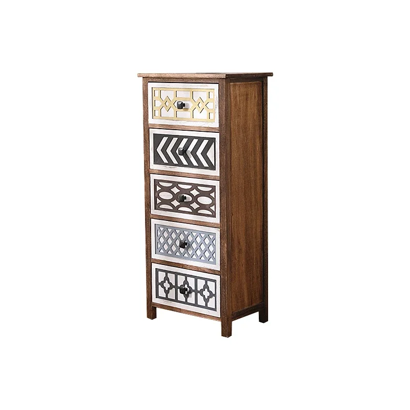 Modern Bedside Table American Solid Wood Storage Cabinet Multi-layer Drawer Night Stand Versatile Scenes Furniture for Bedroom