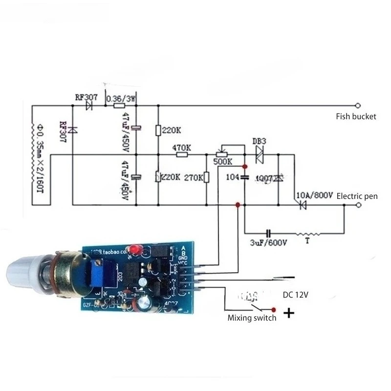 Inverter NE555 Mixer Drive Slim Board Rear Polarity Mixer  Adjustable Duty Cycle &amp Frequency  Interrupter  5pcs