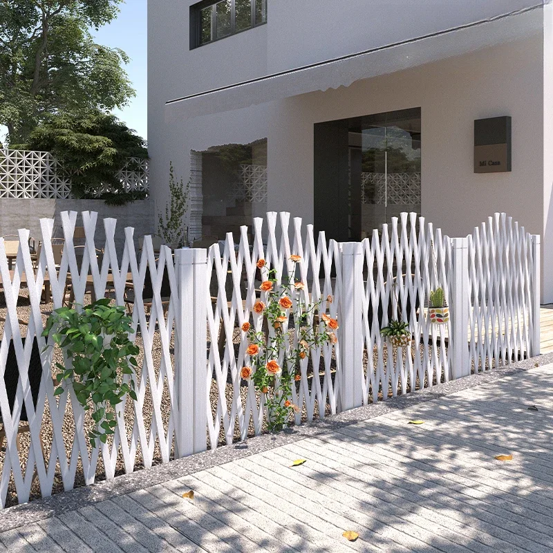 

Outdoor preservative wood fence Garden floor fence Villa courtyard guardrail Partition fence Retractable simple vine