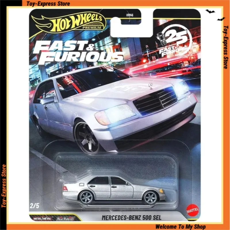 

Hot Wheels Premium 2026 Быстрые и веселые детские игрушки Hotwheels 1:64 Модель автомобиля для мальчиков Детские игрушки Коллекционные Mercedes-Benz 500 SEL