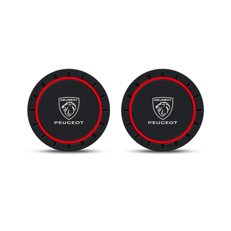 Silicone Non-Slip Car Water Cup Pad Interior Decor Accessories For Peugeot 107 206 207 208 307 308 3008 5