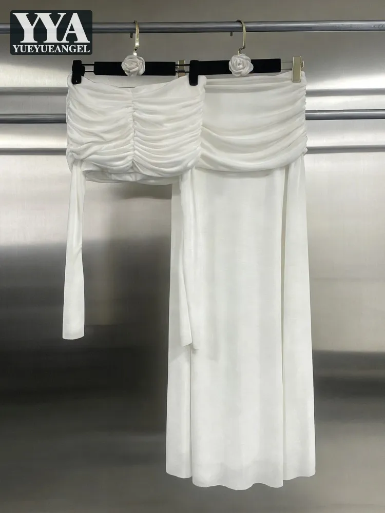 

Элегантный женский комплект из двух предметов: топ с молнией и вырезом-лодочкой, облегающий, и юбка с низкой талией. Дышащий, модный, весенний комплект для вечеринок.