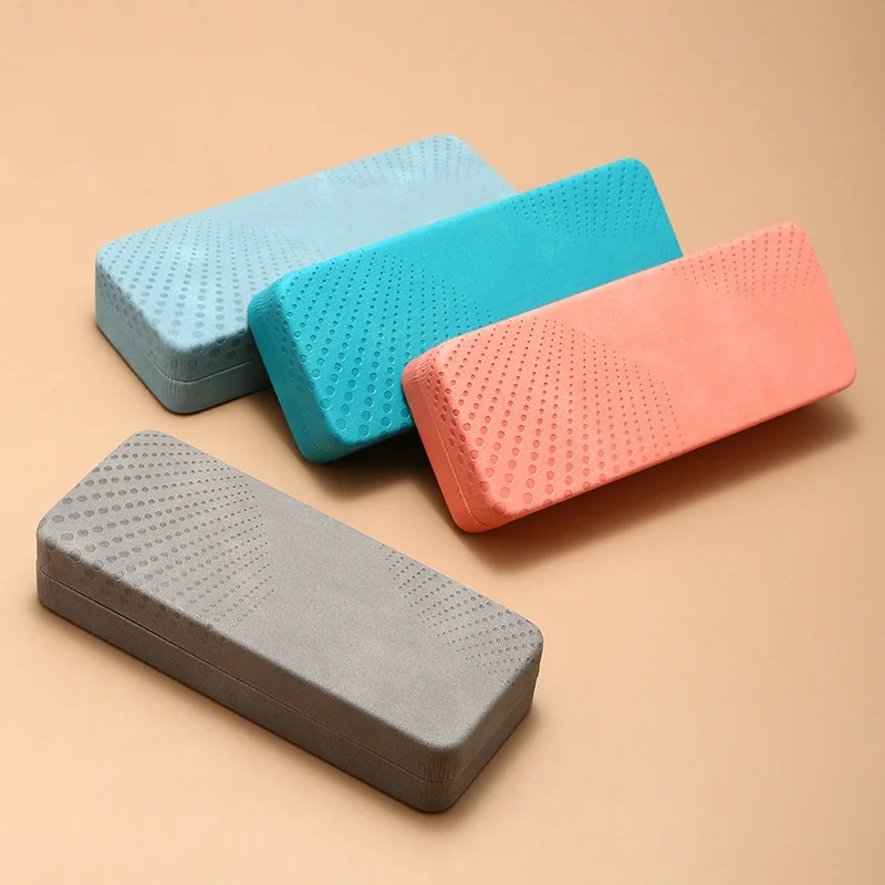 Portable Anti-Pressure Rectangular Flip-Top Glasses Case with Polka Dot Design for Storing Sunglasses