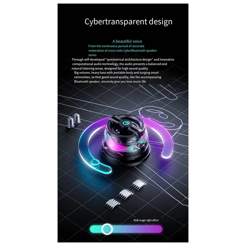 Bracelet Bluetooth Speaker RGB Magnetic Phone Holder Bluetooth Speaker Wireless Mini Speaker RGB Lighting Mini Speaker