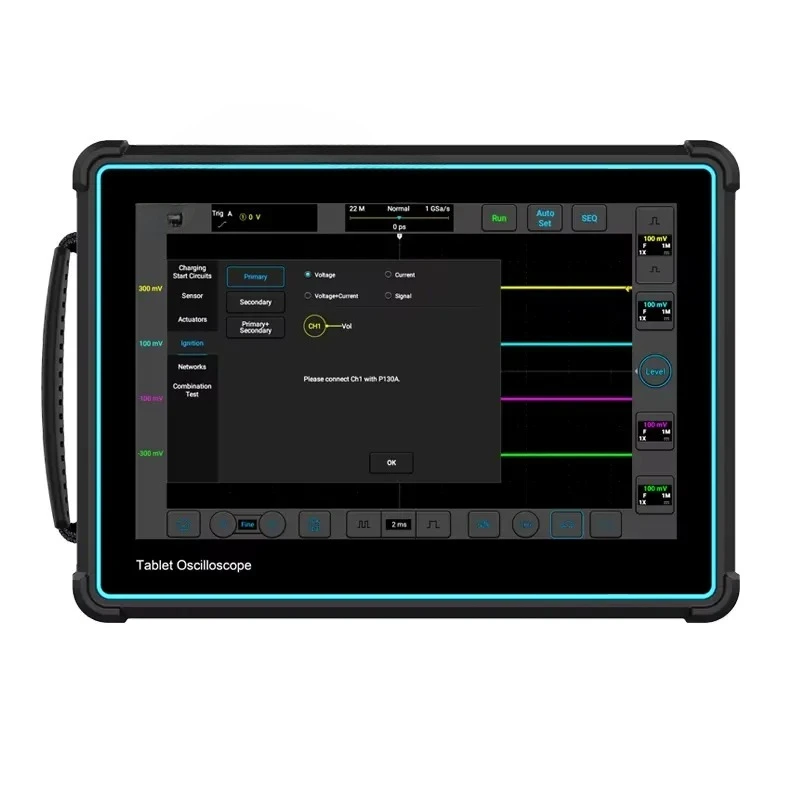 Micsig Digital Storage Oscilloscope 2 200MHz 1GSa/S 110Mpts Memory Depth Tablet Oscilloscope Automotive Micsig