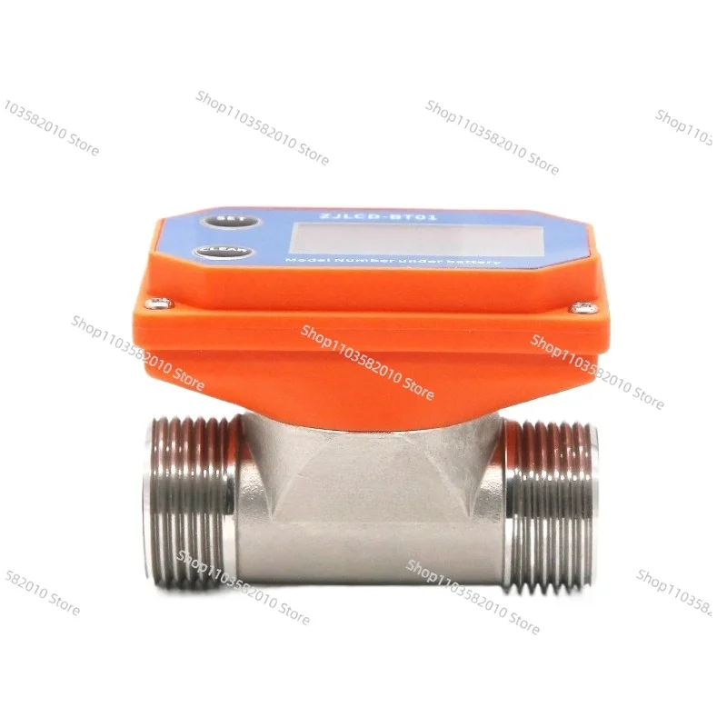 Stainless Steel Industrial Digital Flowmeter, Large Flow Electronic Sewage Pipe Sensor Liquid Meter