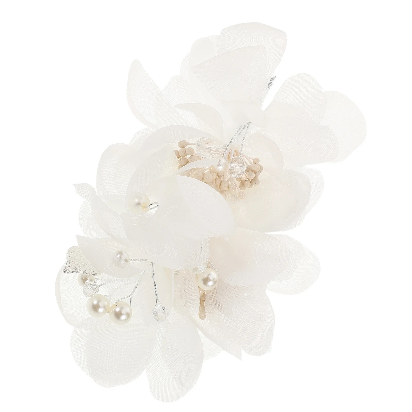 

Bridal Tulle Flower Headpiece Handmade Lightweight Floral Hair Clip for Wedding Brides Bridesmaids Flower Girls Romantic Chapel