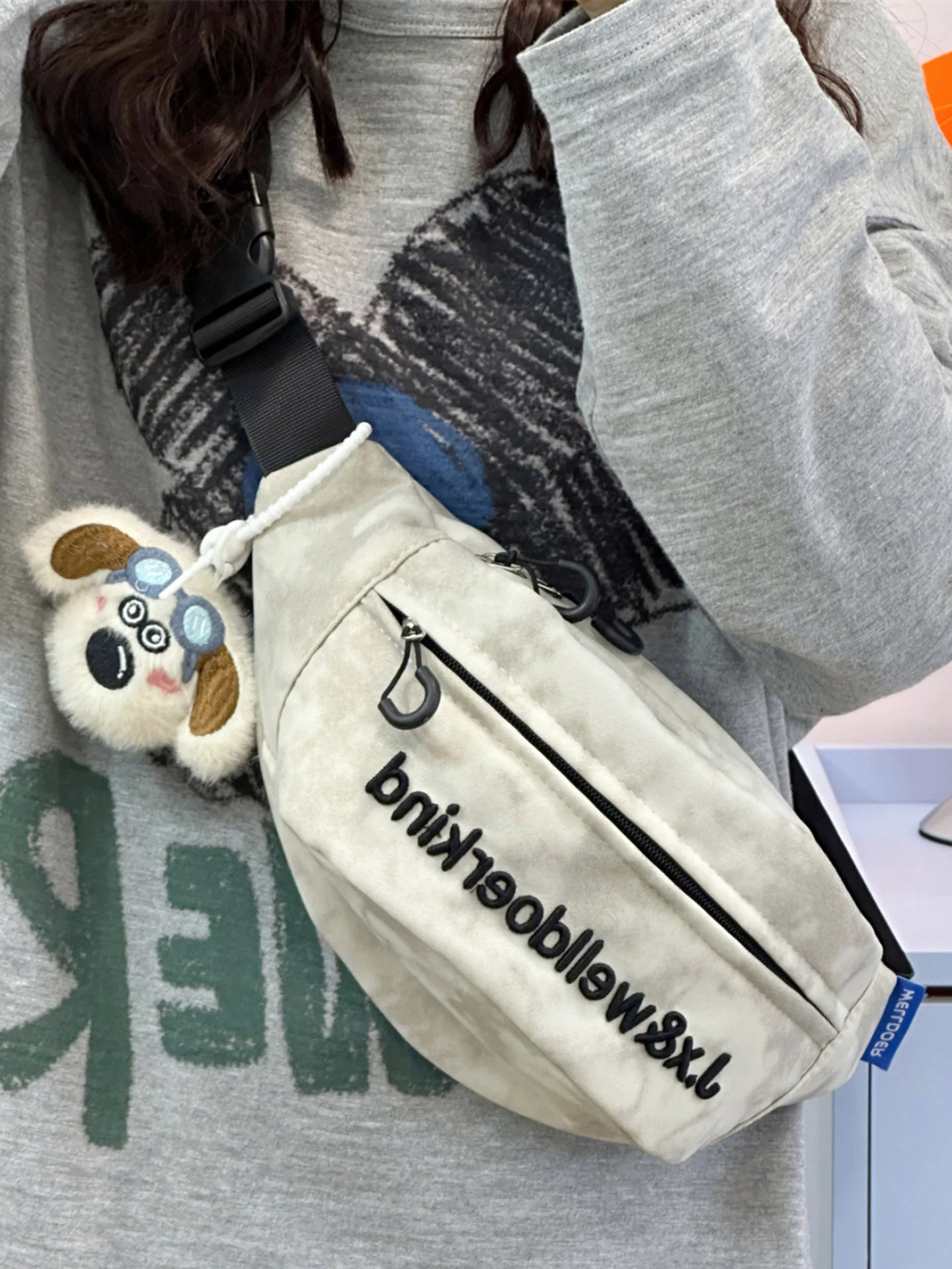 2026-new-women's-outdoor-cycling-mobile-phone-chest-bag-multifunctional-slant-waist-bag-soft-nylon-fabric-foldable-dumpling-s