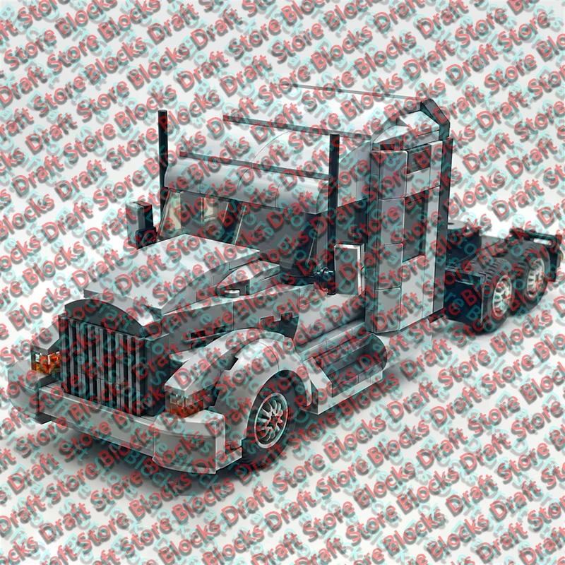 Speed Racing Car Model MOC Building Bricks Heavy-Duty Truck Modular Technology Holiday Gifts Assemble Toys Suit Display QWERT