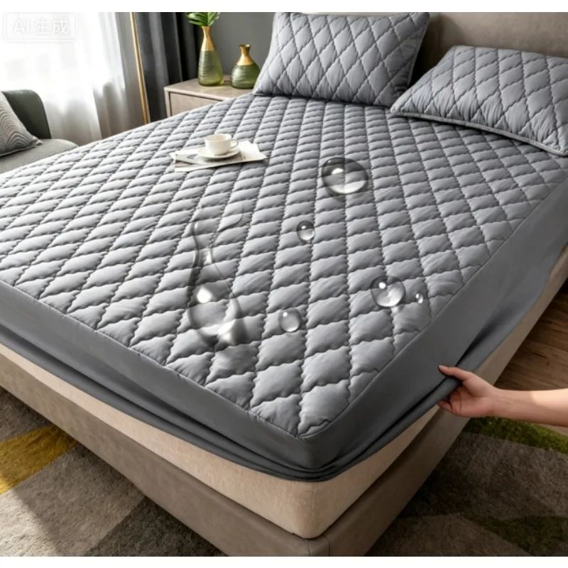 Waterproof Mattress Protector Fitted Bed Cover Cotton Breathable Noiseless for Bedwetting Incontinence Baby