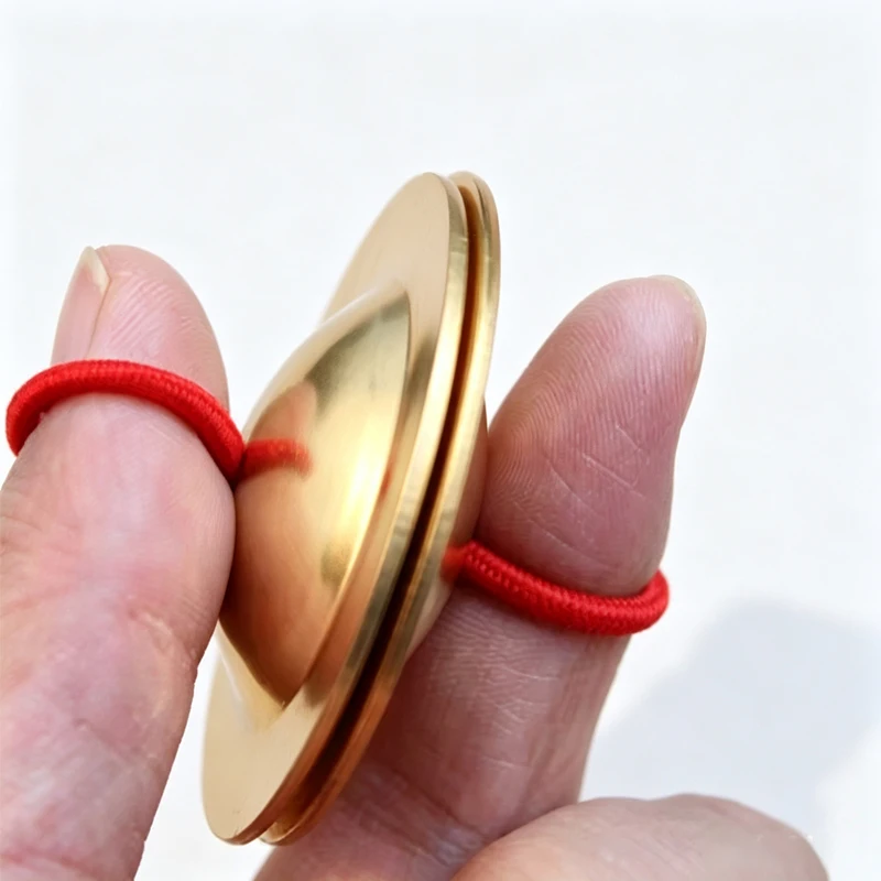 1Pair Small Finger Cymbals Percussion Rhythm Musical Instruments Belly Dancing Performance Props Party Favors For Kids & Adults