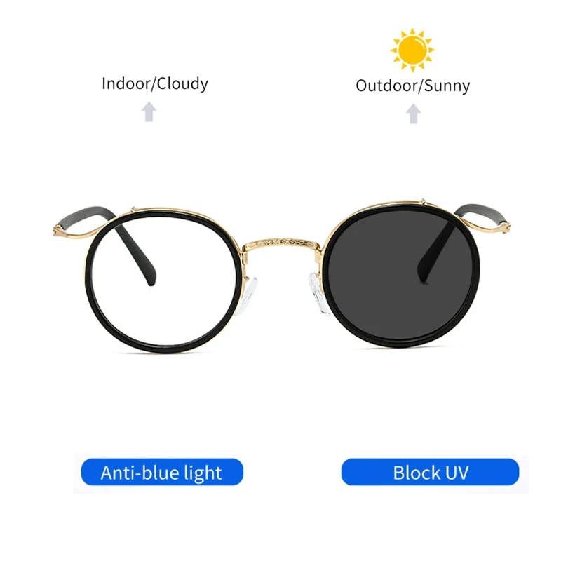 KOCOLIOR New Retro Brand Design Anti Blue Light Reading Glasses for Men and Women Fashion Korean Round Frame Presbyopic Glasses