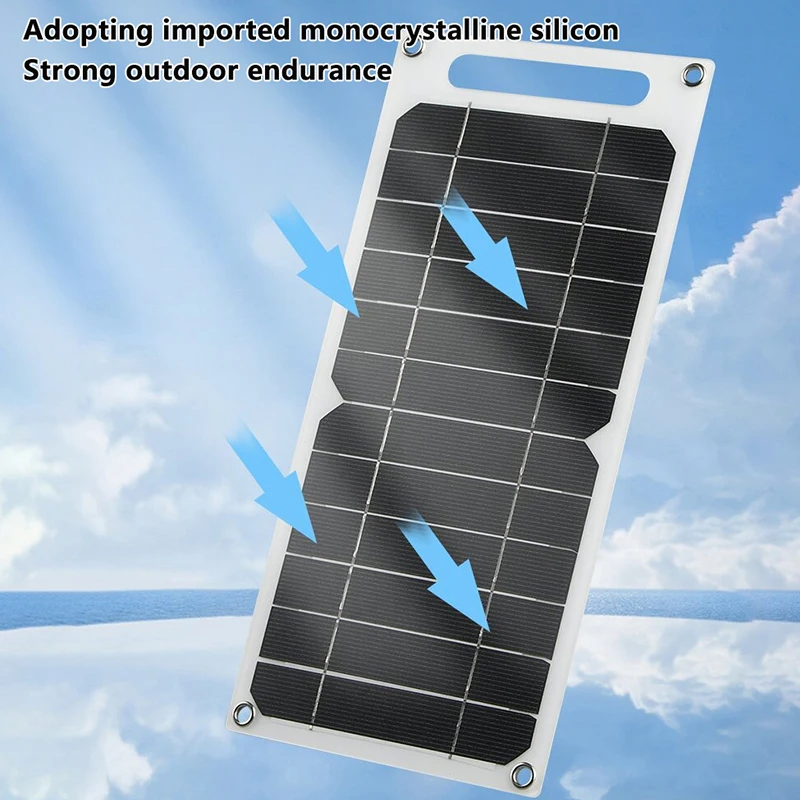 Solar Panel 6W 6V With USB For Power Bank Climbing Outdoor Hiking Camping Travel Phone Charging Backpack Solar Plate Charger