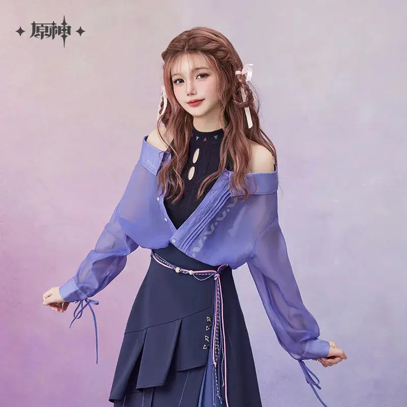 [Genuine] miHoYo Game Citlali Shirt Genshin Impact Citlali Theme Knitted Shirt Set Casual Top Clothing Sweater Cosplay Xmas Gift