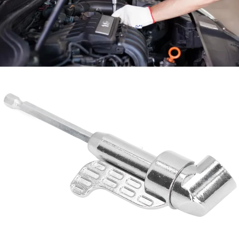 2PCS 1/4 Inch Hex Shank Right Angle Drill Adapter Compact Head Design Flexible Extension 105 Degree Drill Adapter