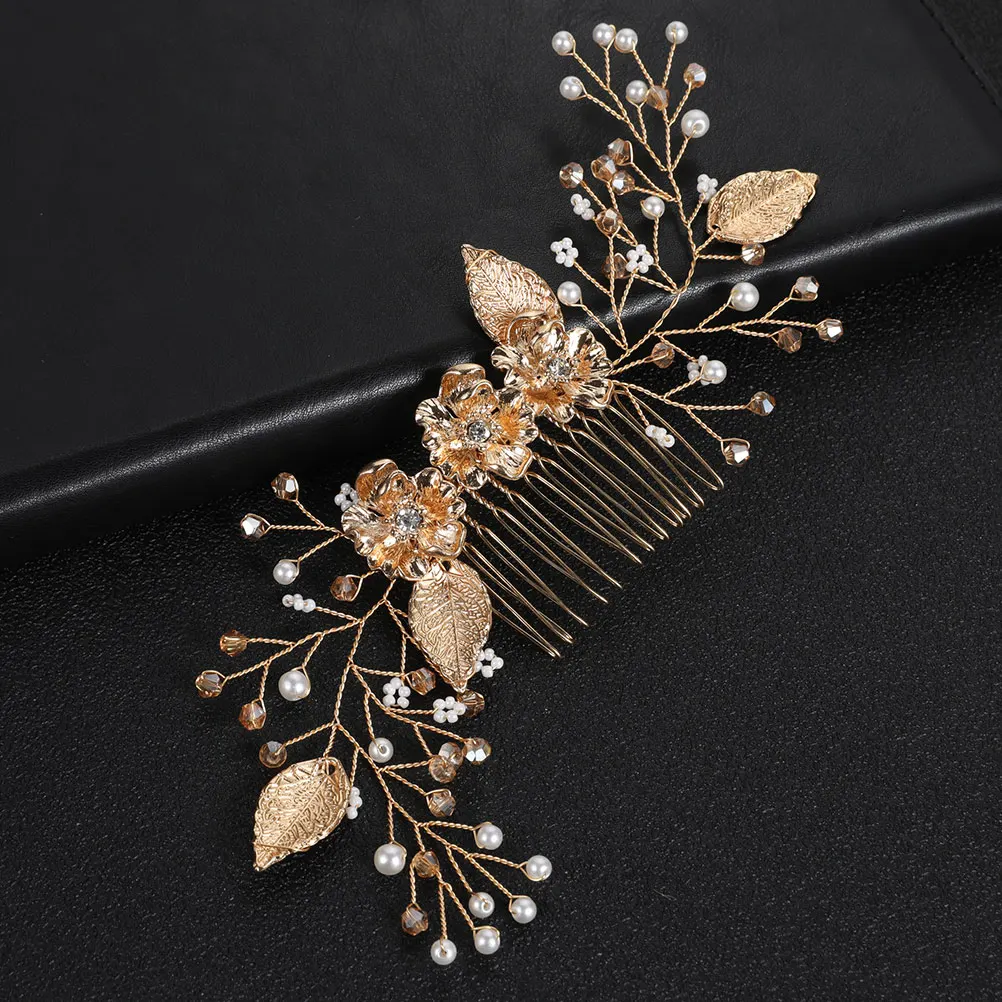 

Zinc Alloy Comb Bridal Accessories Wedding Bride Headpiece Hair Combs Women Hair Combs For Women Accessories Leaf Design