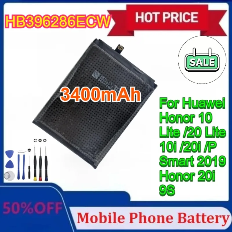 

HB396286ECW 3400 мАч аккумулятор мобильного телефона + инструмент для Huawei Honor 10 Lite/20 Lite/10i/20i/P Smart 2019/ Honor 20i/Enjoy 9S