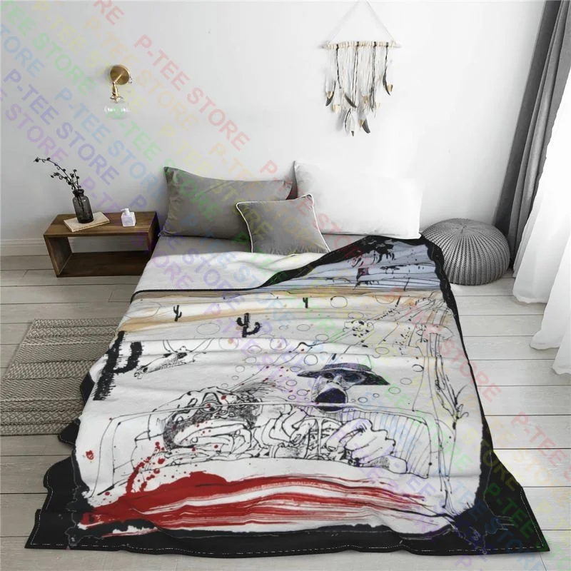 E1Syndicate Hunter Thompson Fear And Loathing In Las Vegas Blanket High Ultra-Soft Couch Blanket