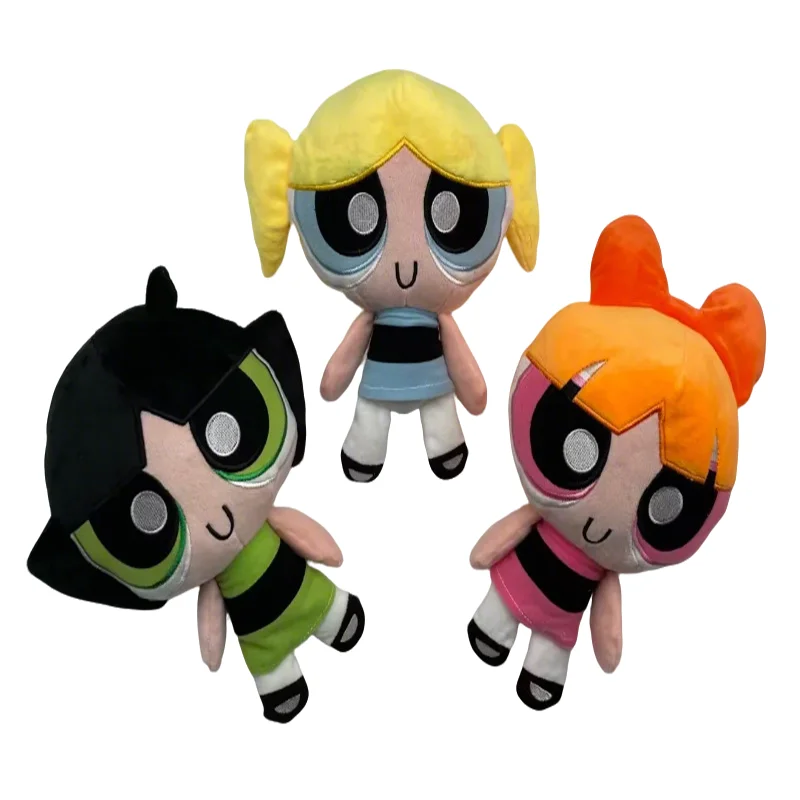 20cm Cartoon anime Powerpuff Girls Plush Toys Cute Blossom Buttercup Bubbles stuffed Plush dolls Gifts For Childr