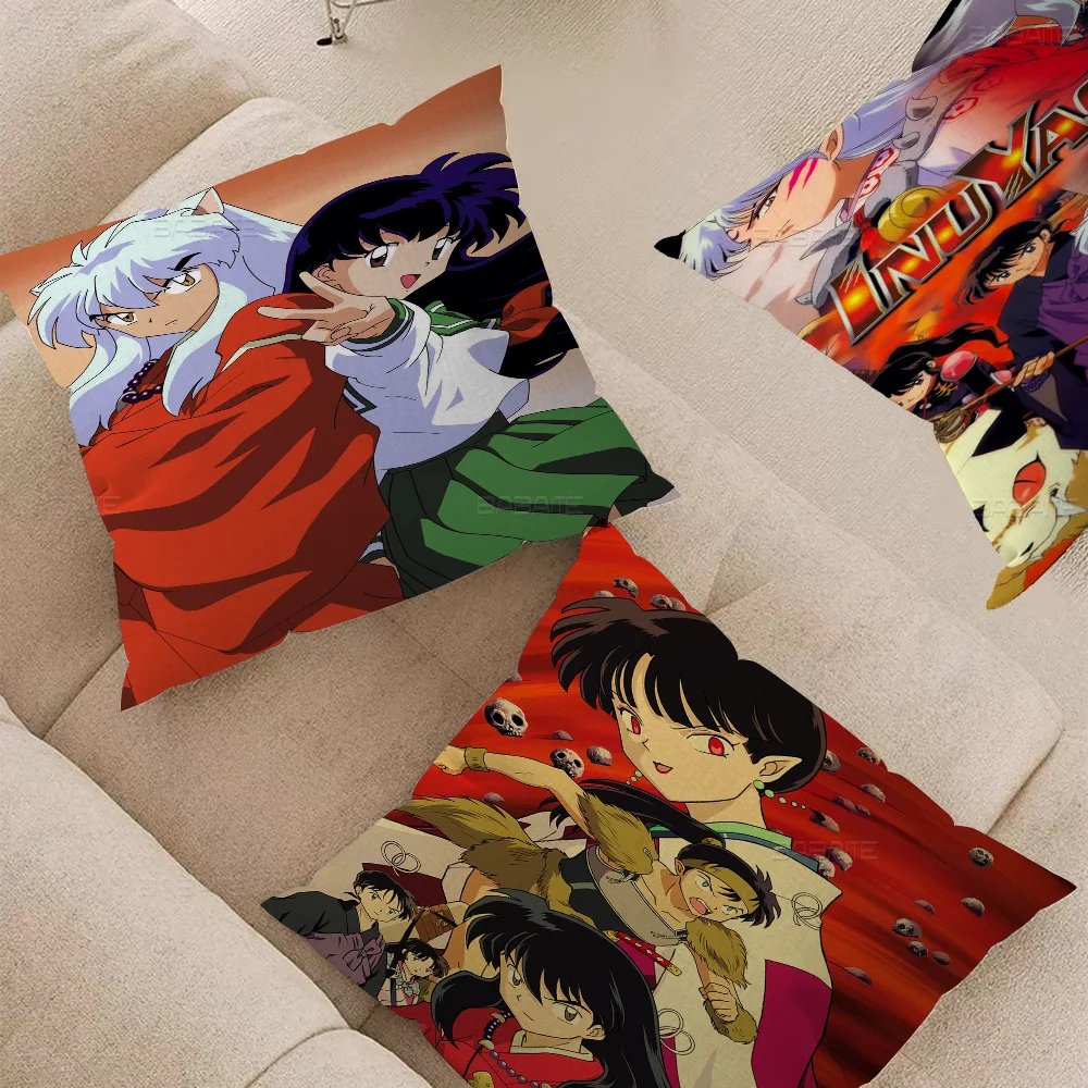 

Japanese Anime Inuyasha Personalized Picture Text Home Decorative Pillows Household Gifts 45x45cm