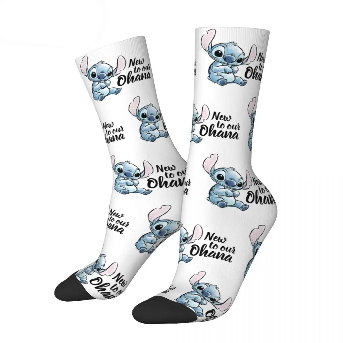 Men's Socks Hip Hop New Lilo Stitch New To Our Ohana Baby Sock lilo and stitch Sport Women Socks Spring Summer Autumn Winter