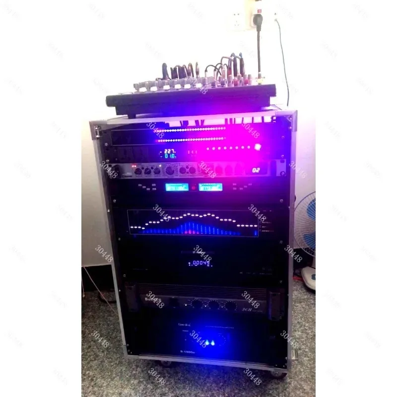 

1U 2U 3U Rack-Mount Music Spectrum Light Remote Sound & Wired Control Animated Clock Full-Color RGB Rhythm Audio Light