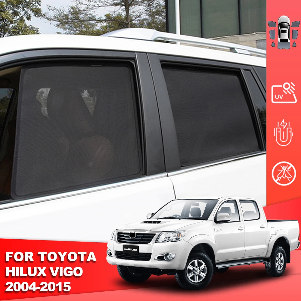 

For Toyota HILUX VII Pickup Vigo 2004-2015 Magnetic Car Sunshade Rear Side Baby Window Sun Shade Visor Front Windshield Curtain