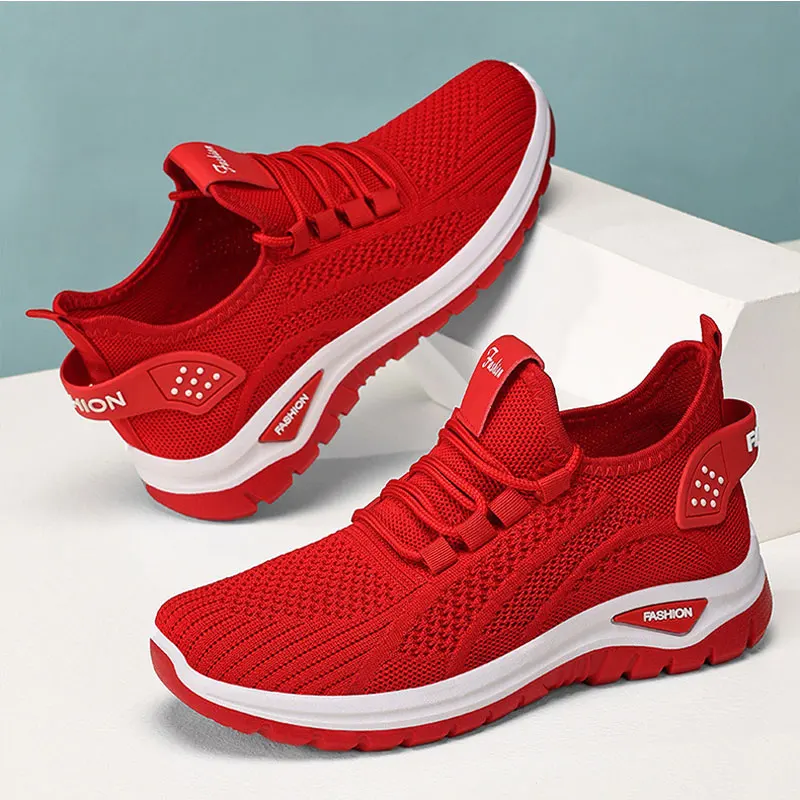 

Women Breathable Running Shoes Lightweight Low Top Single Shoes Ladies Air Mesh Sport Sneakers Comfortable Walking Jogging