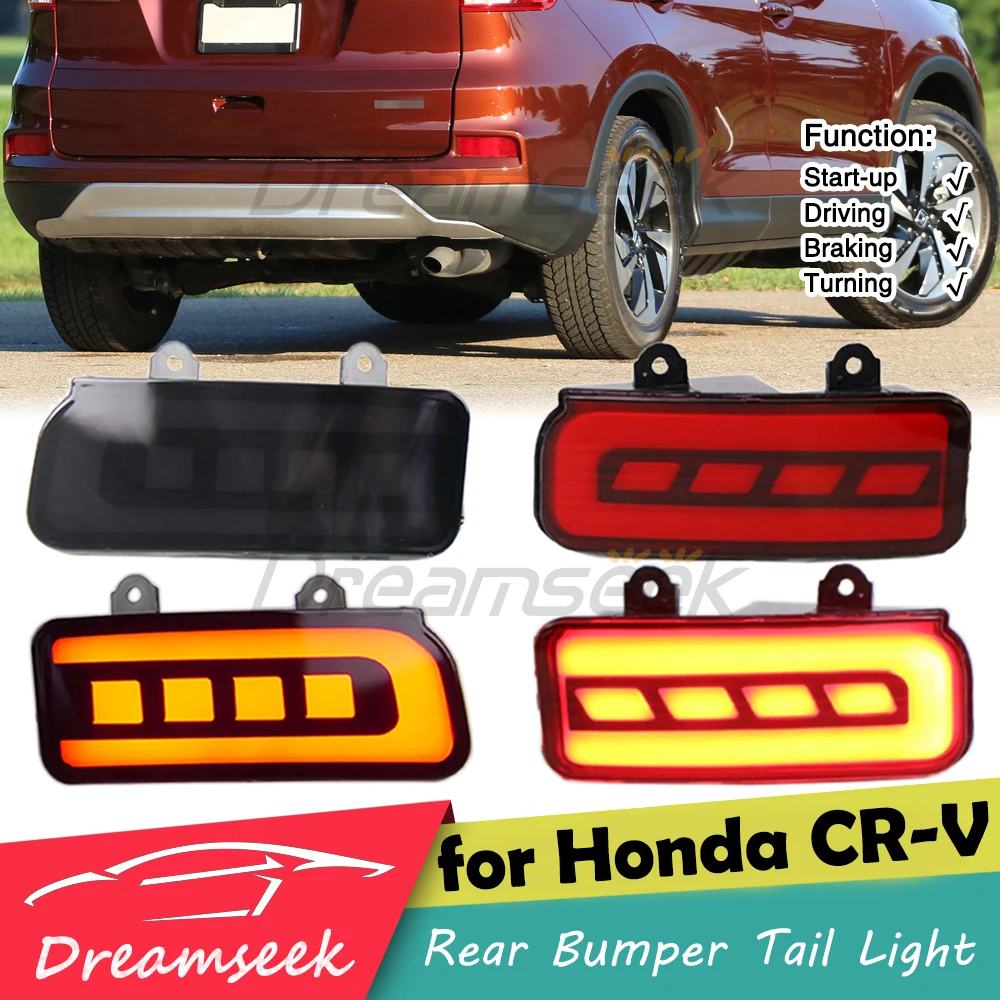 

LED Rear Bumper Tail Light for Honda CR-V 2015 2016 Driving Brake Blinker Indicator Lamp with Turn Signal Lamp Red / Smoke Lens