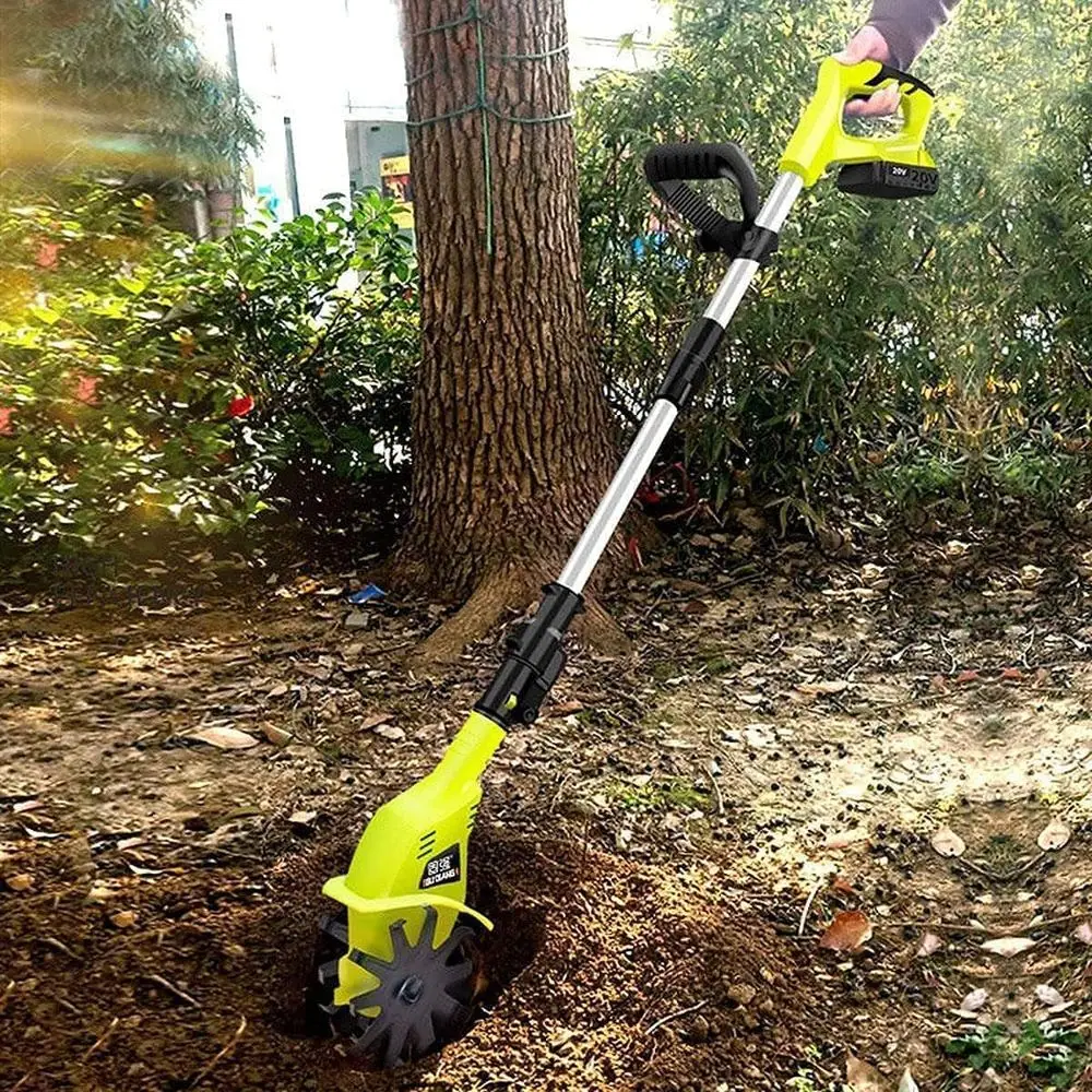 

Cordless Electric Garden Tiller with 5200mAh Battery for Compact Soil and Lawn Care