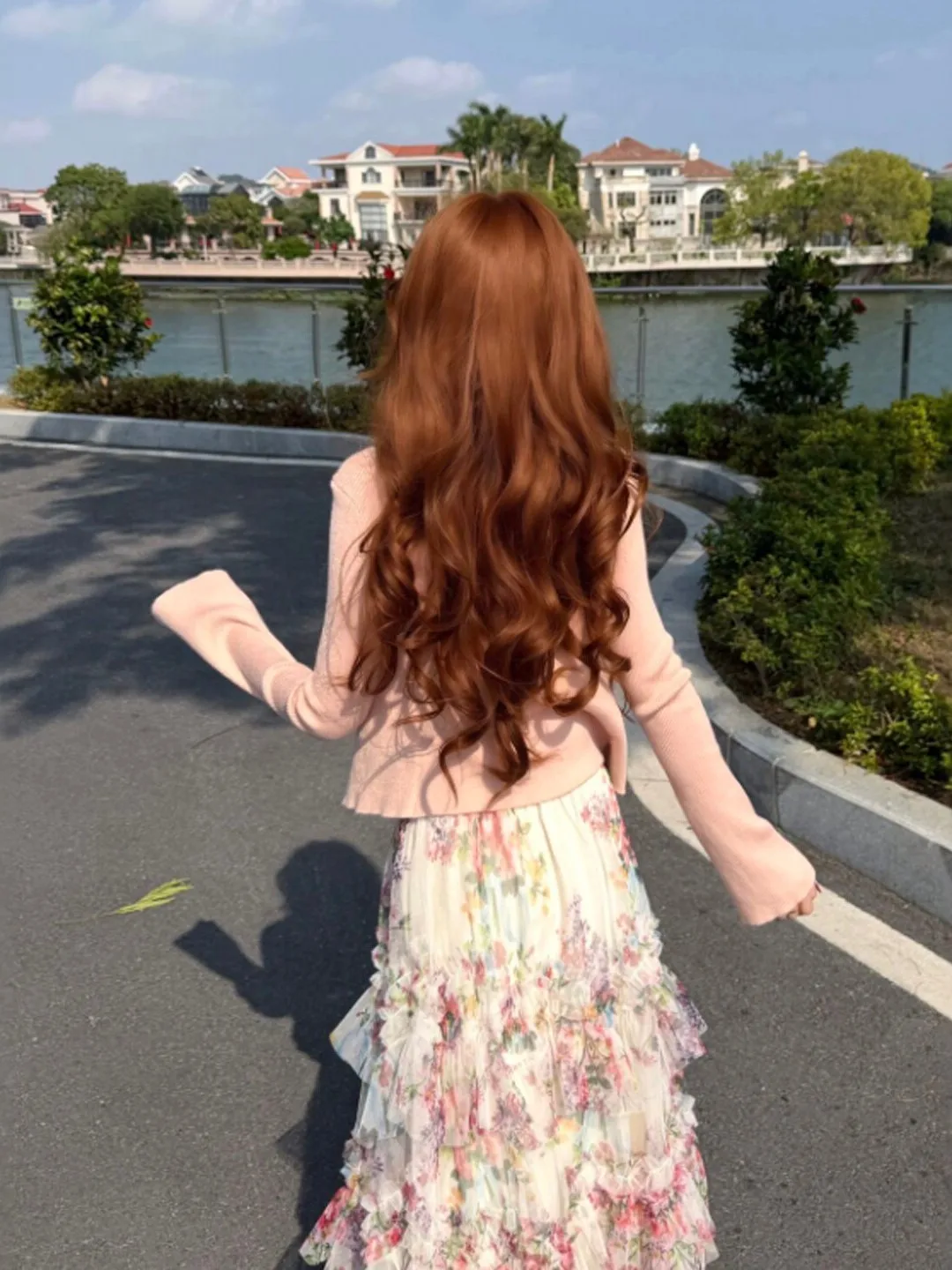 

Sweet Floral Half-length Skirt Three-piece Set Women's Fashion Spring Comfortable Long-sleeve Button-up Cardigan Vest Ensemble