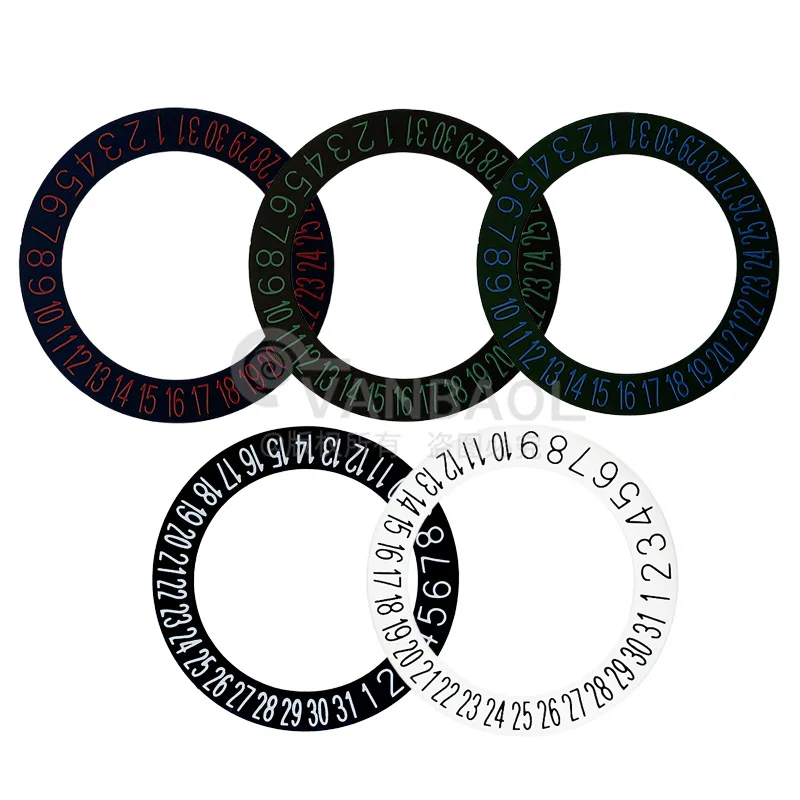 

Аксессуары для часов NH35 NH36, календарная пластина, белый и черный, 6 символов