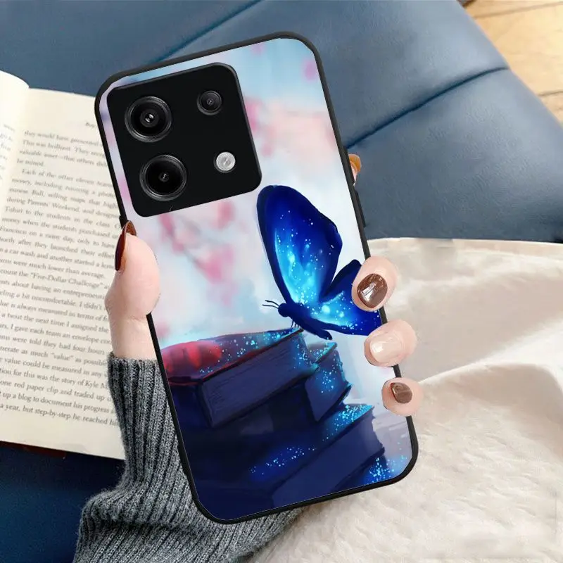 fundas butterfly flowers Phone Cover For Xiaomi Redmi Note 13pro note12pro 11pro note10pro 9pro 8pro 9s 8T K40 12C 10C 9C Cases