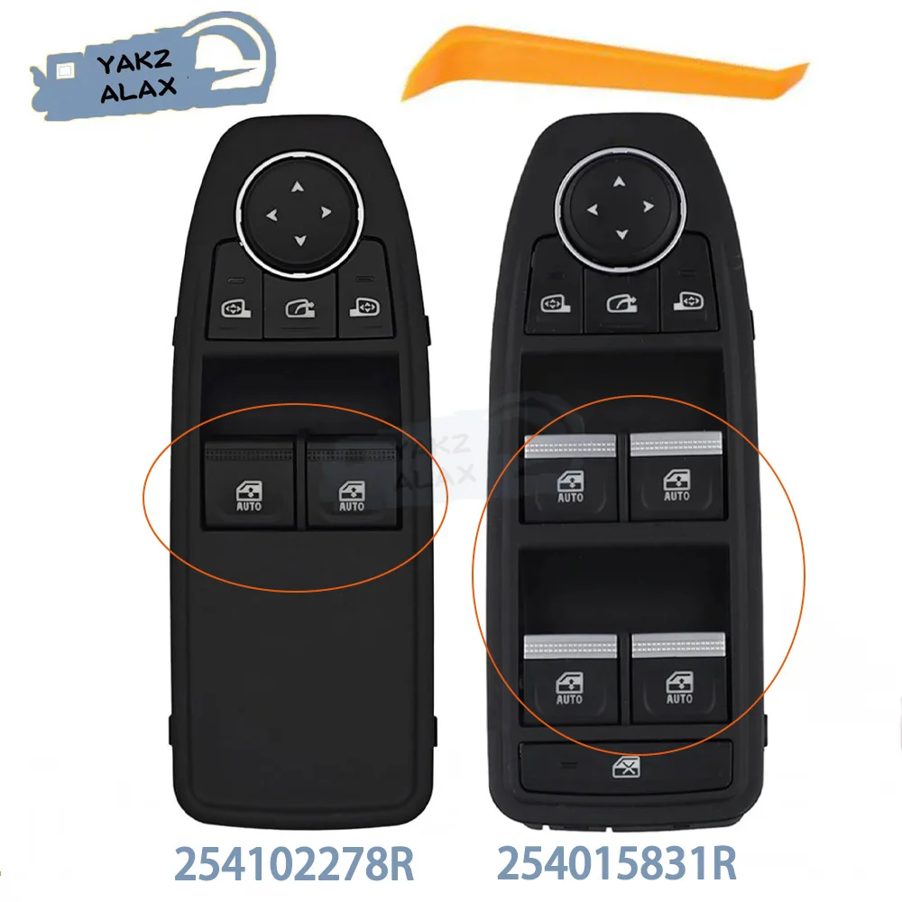 

254015831R 254102278R for Renault Clio 2019-2023 Left Electric Master Window Control Switch Lifter Button 13Pins Car Accessories
