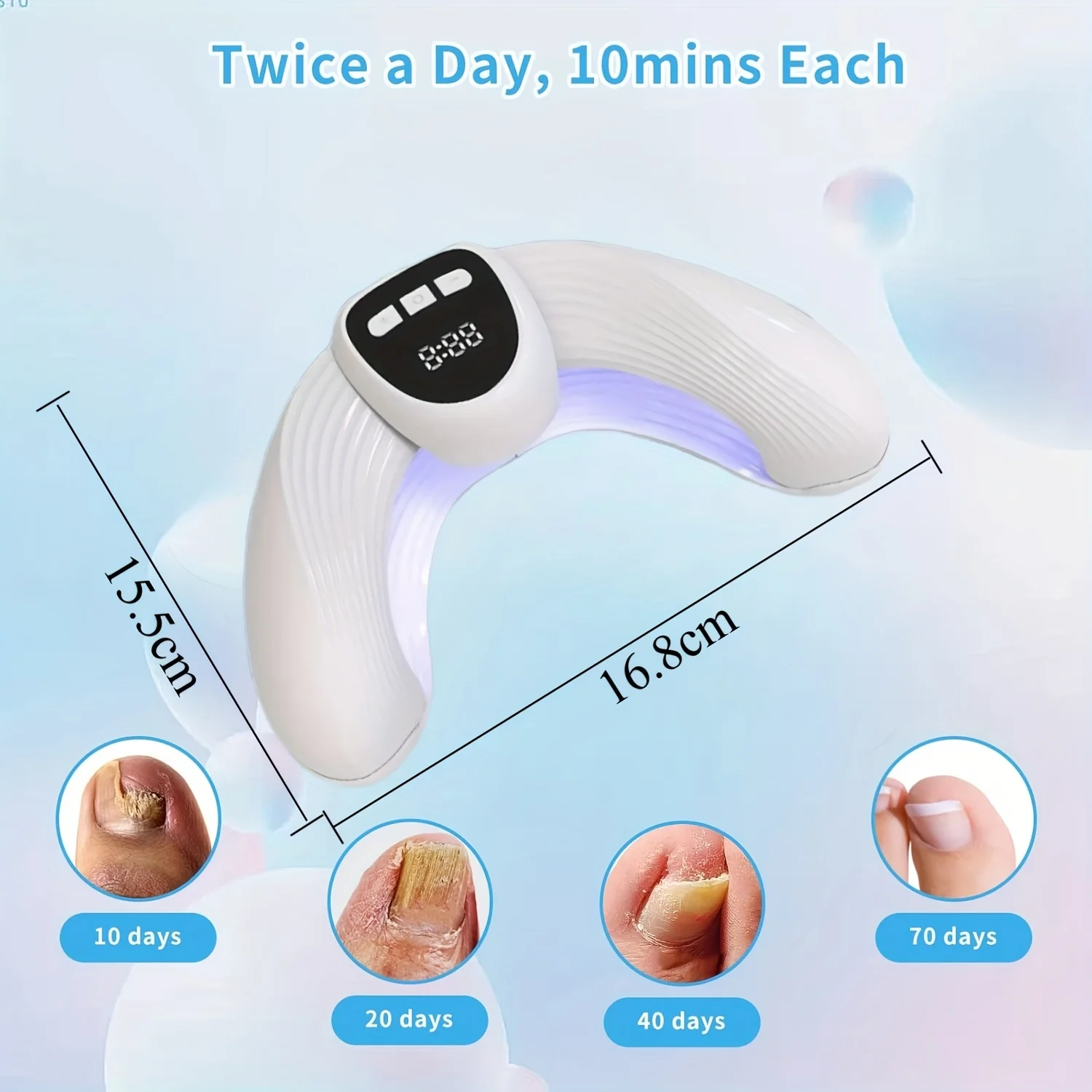 

1/2/4 Pcs Nail Fungus Light Device for Toenails and Fingernails