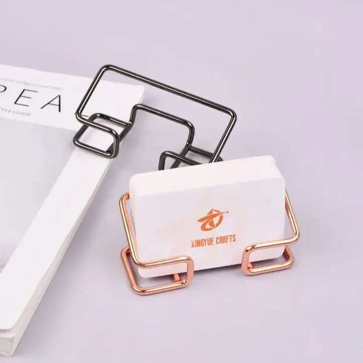

1pc Metal Business Card Holder Business Cards Organizer Display Base Stand Support Holder Hotel Store Visiting Card Management