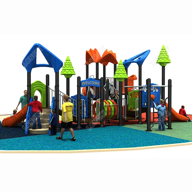 Outdoor Amusement Park Games Playground Equipment Plastic Slide for Kids