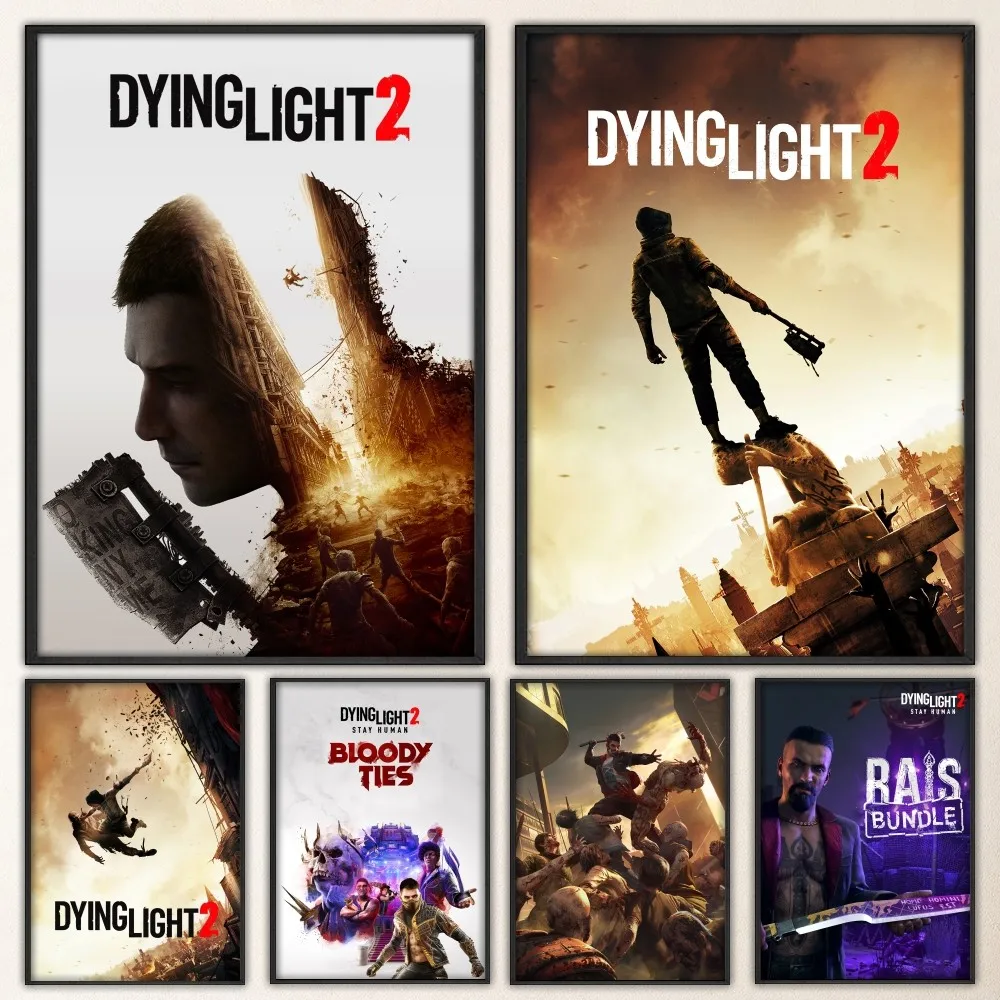 Dying Light 2 1 Hot Video Game Poster Prints Poster Wall Painting Bedroom Living Room Wall Bar Restaurant Sticker Small