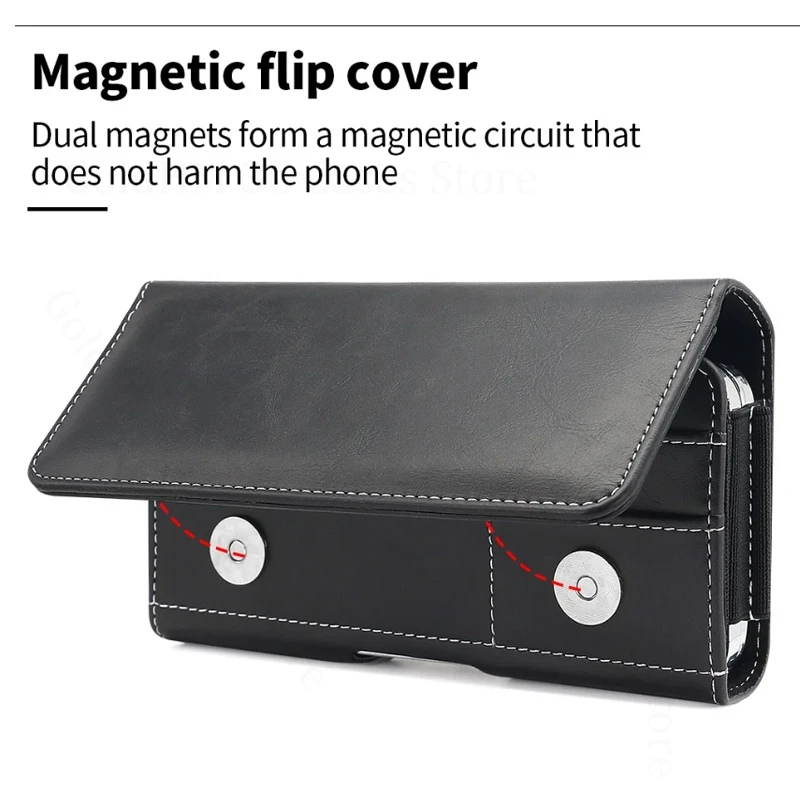 

Vertical Magnet Flip Leather Phone Pouch For Motorola Edge 60 Pro Card Bag Waist Phone Case For Moto Edge 50 Ultra 40 Neo 30 Pro