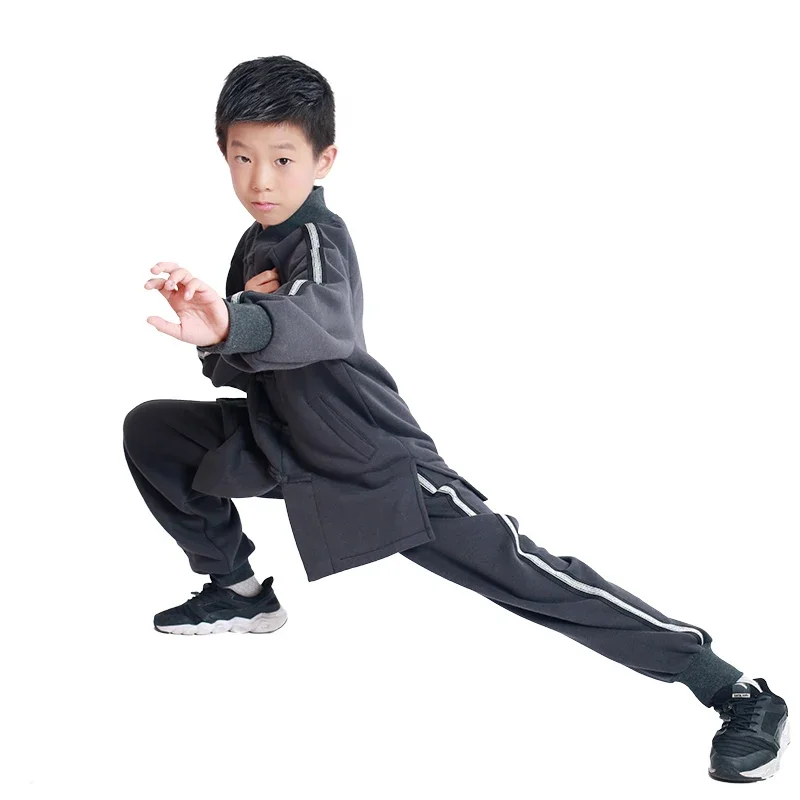 Thick Cotton Kung Fu Tai Chi Clothing Thicken Martial Arts Clothes Taijiquan Wushu Uniform Boys and girls 2022 New Style Black