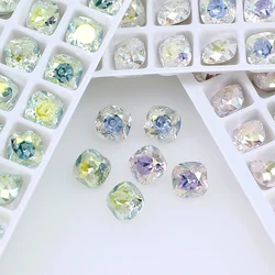 3D Nail Art Decoration,  6x6mm, Loose Rhinestone, K9 Crystal Fancy Stone, Glitter Pointback