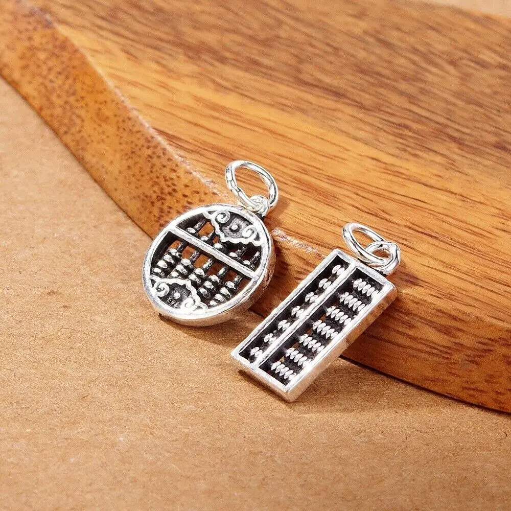 Real 925 Sterling Silver Lovely Abacus Pendant 2-Design Available
