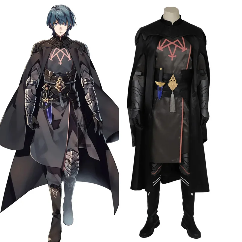 Byleth Cosplay Halloween Costumes For Men Adult Fire Emblem Three Houses Male Protagonist Outfit Male Cape Full Set