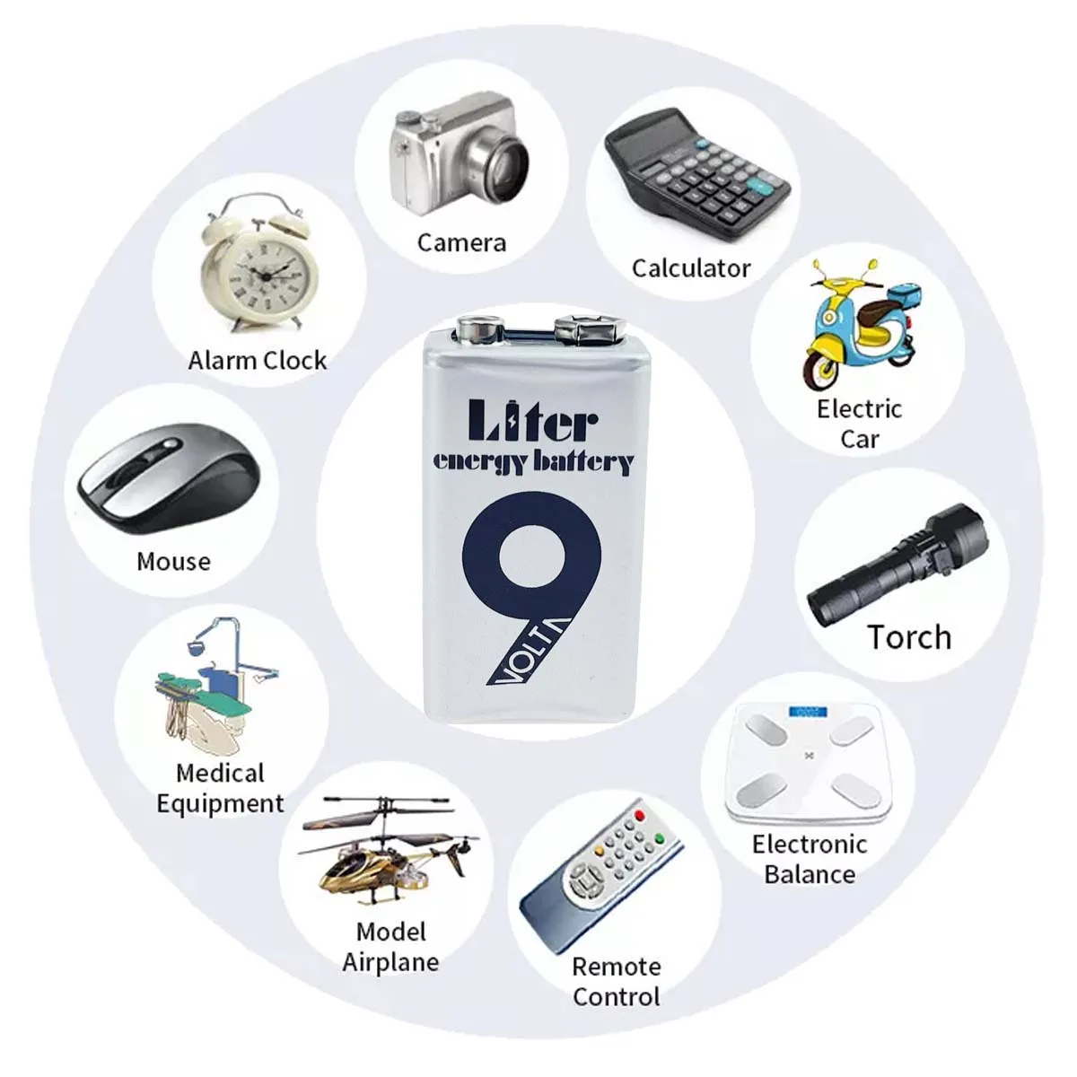 

Аккумуляторная батарея 6F22, 1200 мАч, 9 В, Micro USB