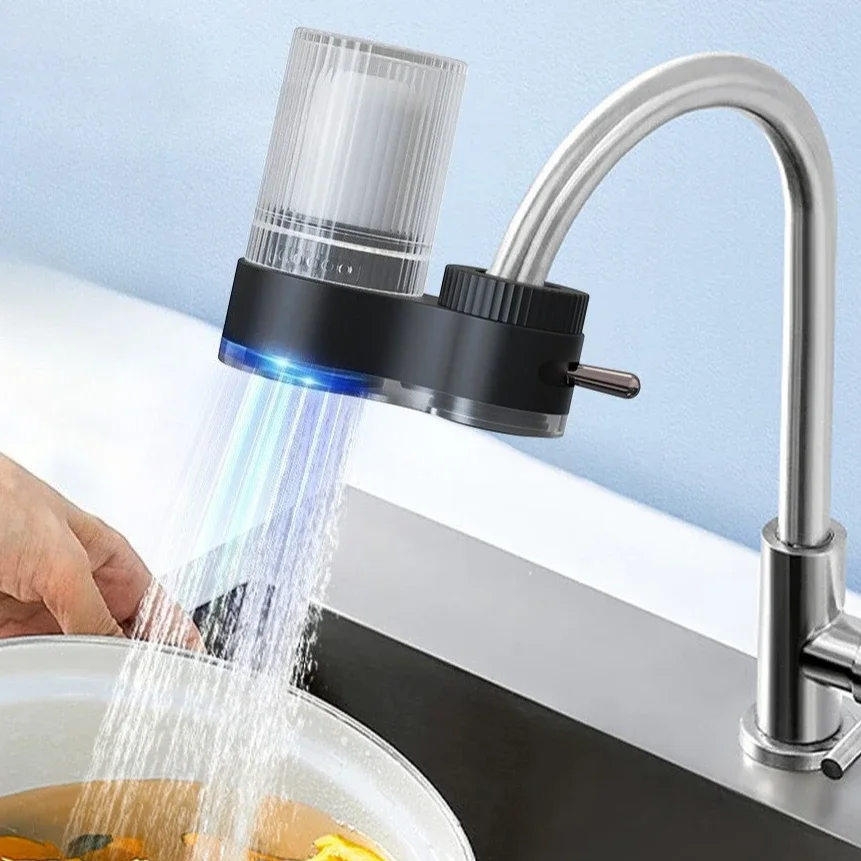 

Removable Washable Filter Water Purifier Aerator Kitchen Faucet Filter Splash Proof Tap Water Purifier Filtration Pressurization