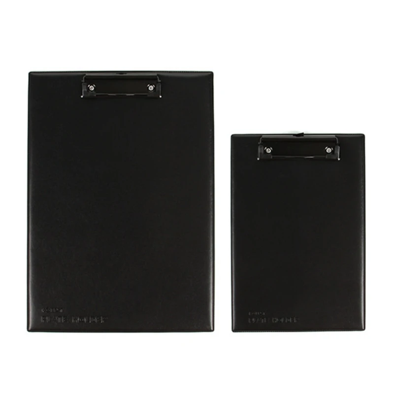 Prancheta couro com gancho suspensão retrátil Placa escrita conferência couro