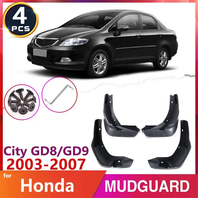 For Honda City GD8 GD9 GM2 GM3 GM6 2003~2007 2004 2005 2006 Auto Accessories PartsCar-Mud-Flap Tire Fender Mudguards Mudflap