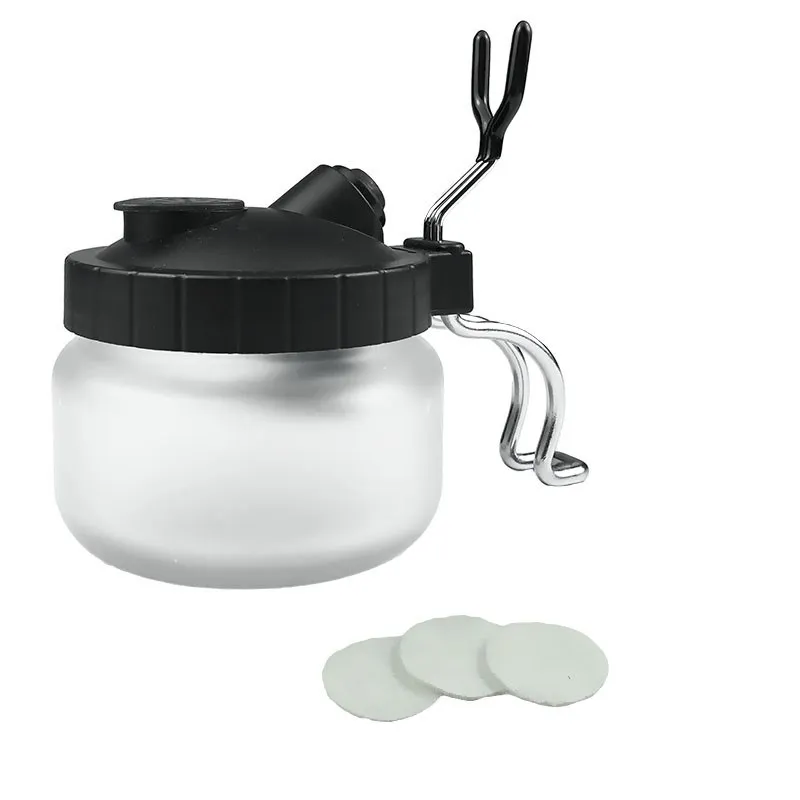 Imagem -03 - Kit de Limpeza de Aerógrafo Recipiente de 0.2 0.3 0.5 mm com Agulha e Bico para Pintura de Vidro Frascos de Vidro Filtro de Pistola Fosca Kit de Ferramentas de Limpeza